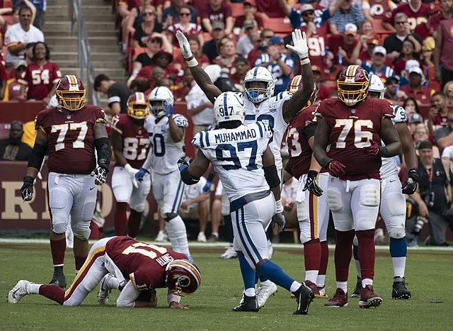 Colts defensive end Al-Quadin Muhammad suspended six games Image
